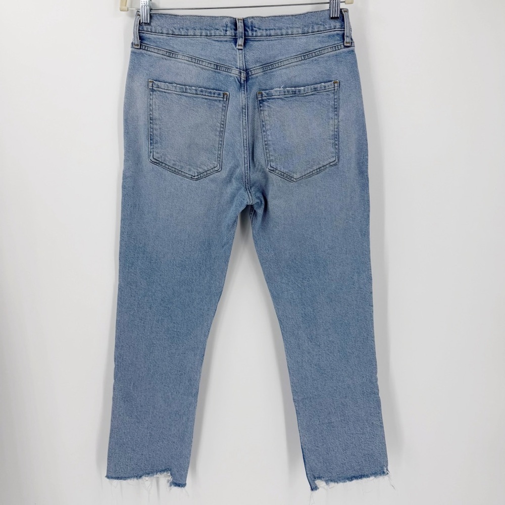 Agolde Riley Crop Button Fly High Rise Raw Hem 29 - Picture 3 of 6